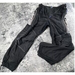 Vtg Dye Y2K Small Paintball Pants Black Competition Tactical Baggy Moto Cargo